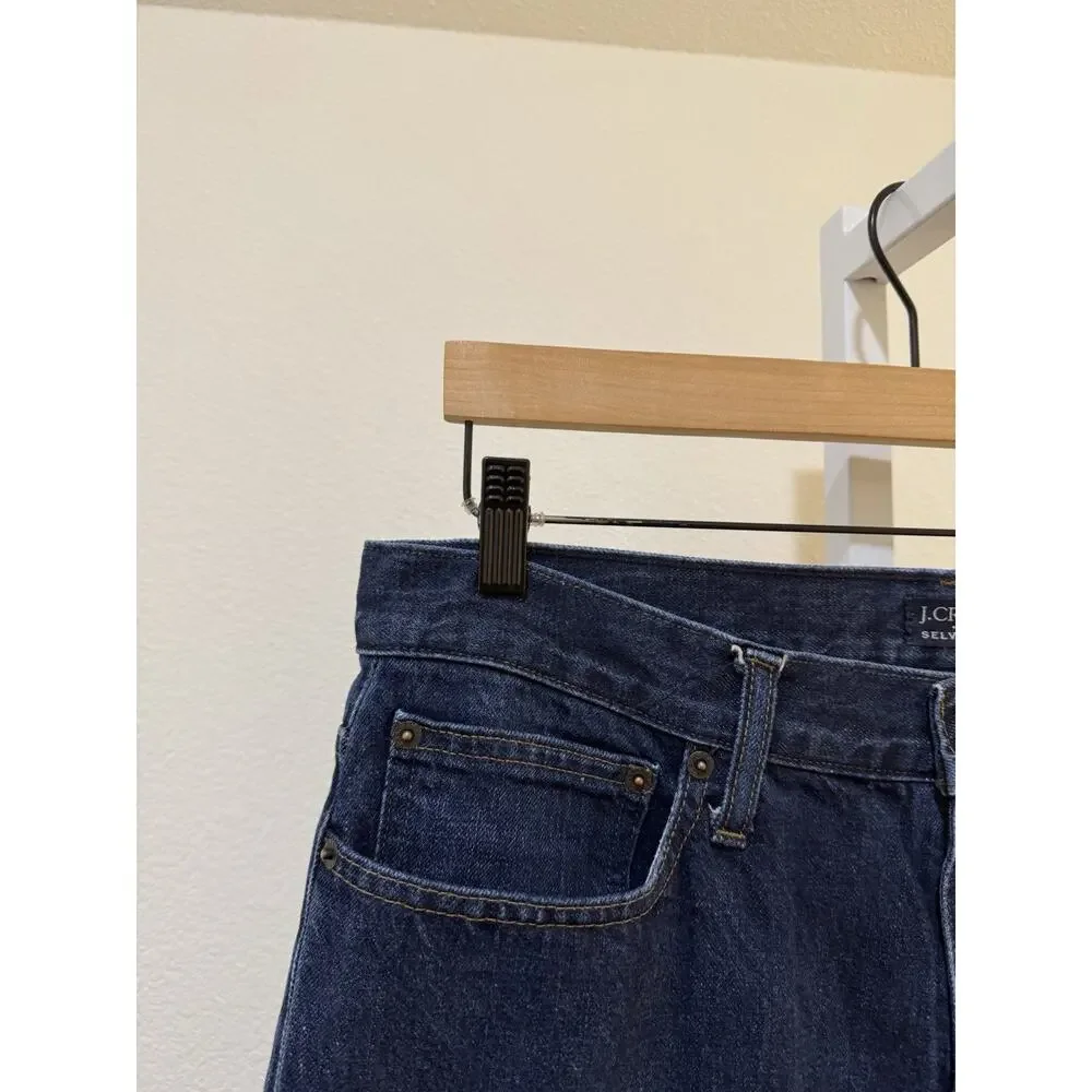 J. Crew Selvedge Jeans Mens 32x31 Blue Slim Fit